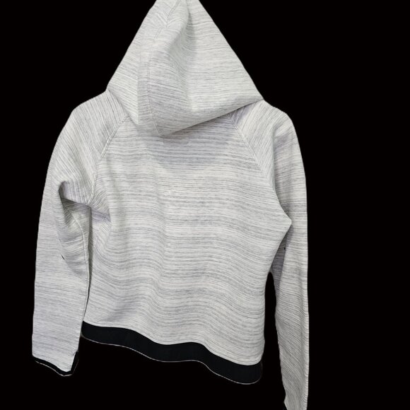 Nike Sweatshirt Cowl Neck Hoodie Heathered Cream Gray Size Medium - Picture 3 of 7